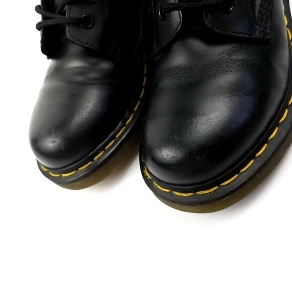 Dr. Martens Black 1490 Mid‎ Calf Virginia Leather Combat Boots 90s Grunge y2k - Picture 10 of 10